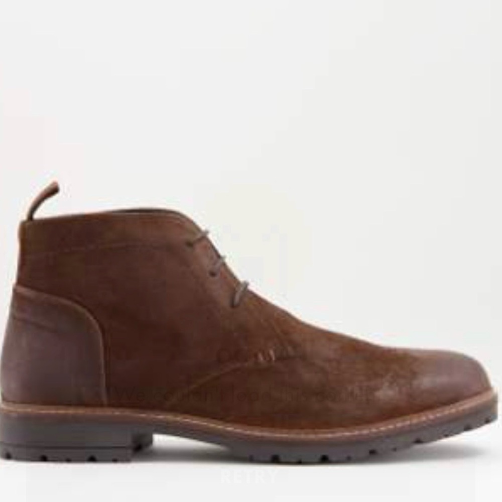 Silver Street Lace-Up Chukka Worker Boots ( BRN Waxy Suede)